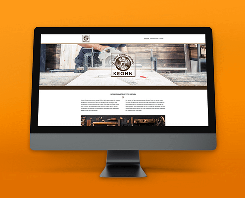 Design und Programmierung einer Webseite für "Wood Construction Krohn"