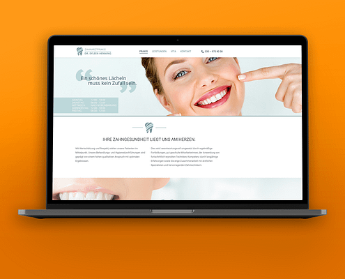 Website-Gestaltung "Dr. Henning" im Responsive Design