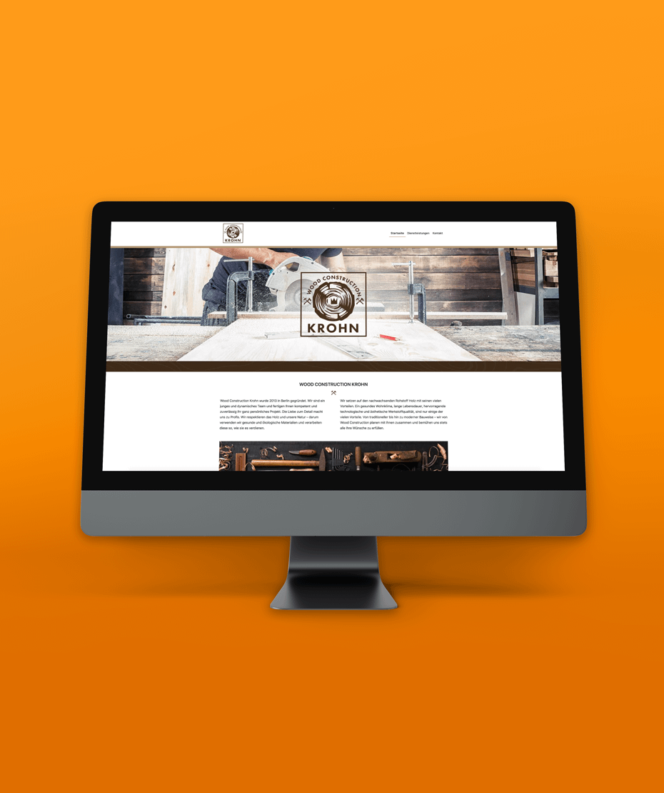 Design und Programmierung einer Webseite für "Wood Construction Krohn"