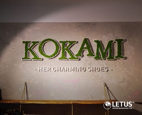 Werbe-Schriftzug als Fassadenwerbung "Kokami"