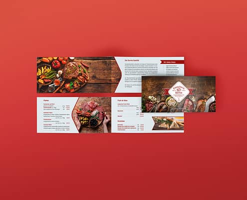 Design & Druck einer Broschüre für Fleischerei Dornig