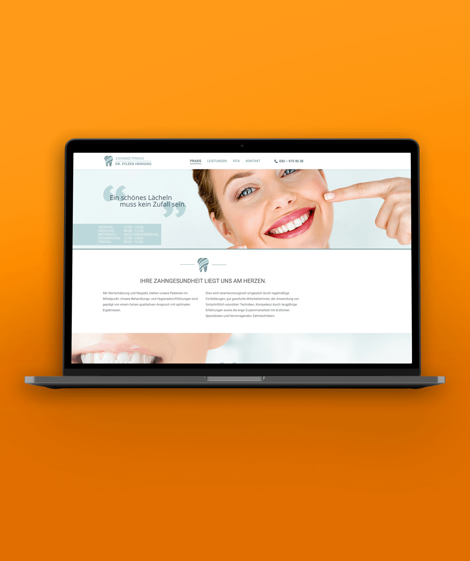 Website-Gestaltung "Dr. Henning" im Responsive Design